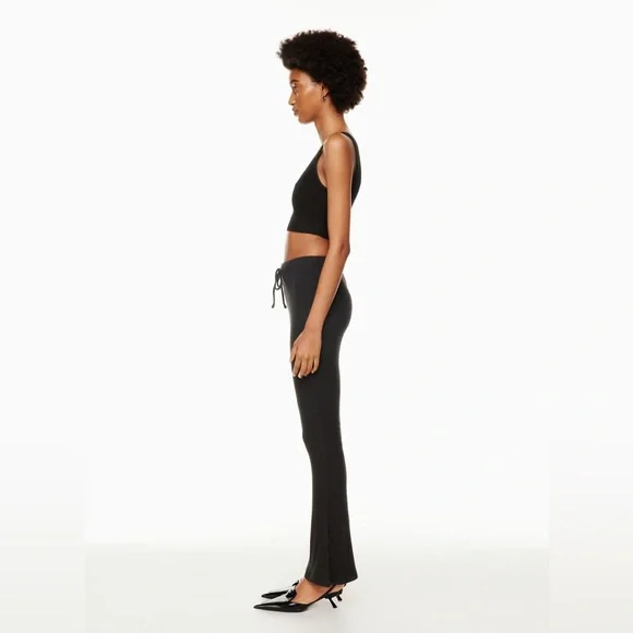 Aritzia The Group by Babaton Time Pant - Black high-waisted kick-flare pants - Picture 5 of 9